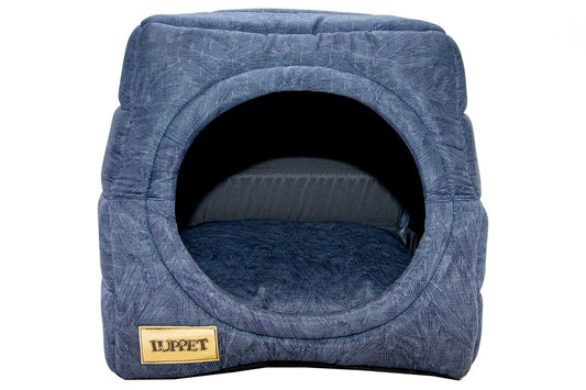 Cama Iglu e Toca Para Cachorro Luppet Petroleo Super Luxo Tamanho:G